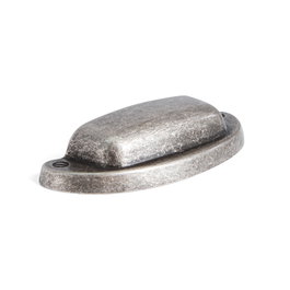 VIEFE Tirador de meuble Petra en forme de coquille, argent ancien