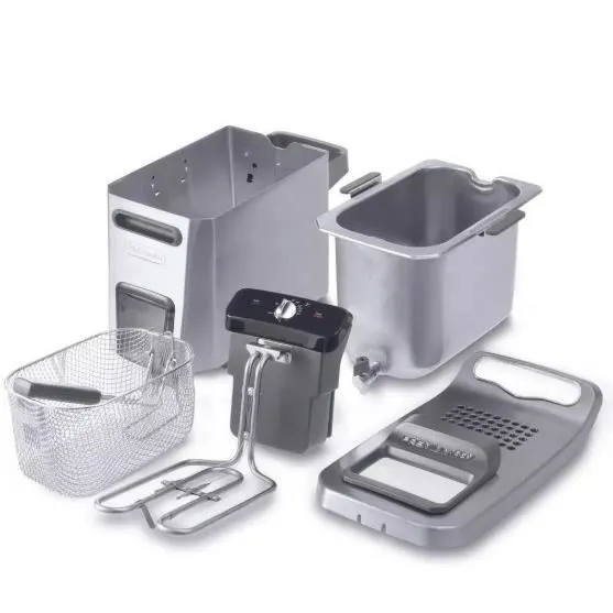 Delonghi FZ44851 Friteuse 5 L 3200 W Inox avec Zone Froide, Système Easy Clean et Compatible Lave-vaisselle - 29,3 x 41,7 x 23,2 cm