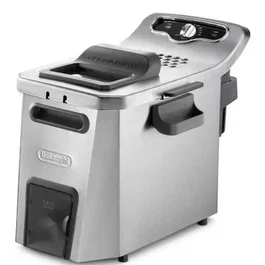 Delonghi FZ44851 Friteuse 5 L 3200 W Inox avec Zone Froide, Système Easy Clean et Compatible Lave-vaisselle - 29,3 x 41,7 x 23,2 cm