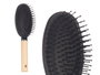 BERILO Brosse à cheveux ovale en bois, silicone et plastique, Bois-Noir