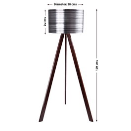 Kano-2 Lampadaire Noir / Marron