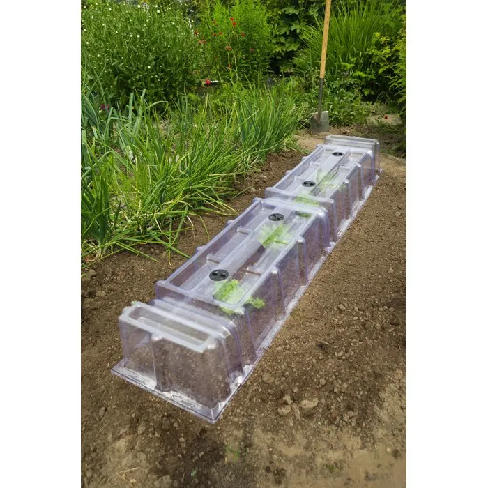 Nature - Embout de fermeture pour tunnel de forçage modulaire - 22 x 21,5 x 40 cm - PVC traité anti|UV avec ancres