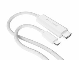 Hyper HyperDrive Câble USB-C vers HDMI 4K60Hz 8ft/2.5m Tressé - Blanc