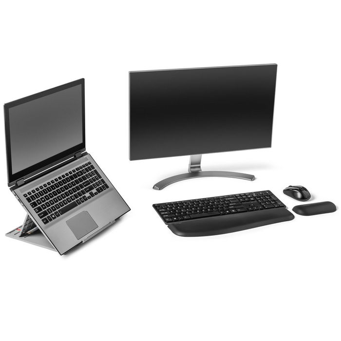 Kensington Rehausseur ergonomique et refroidissant pour ordinateur portable Easy Riser Go avec SmartFit - Hauteur réglable jusqu'à 180 mm - Compatible écrans jusqu'à 17 pouces