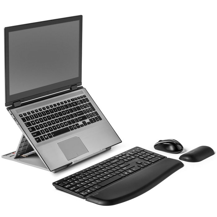 Kensington Rehausseur ergonomique et refroidissant pour ordinateur portable Easy Riser Go avec SmartFit - Hauteur réglable jusqu'à 180 mm - Compatible écrans jusqu'à 17 pouces