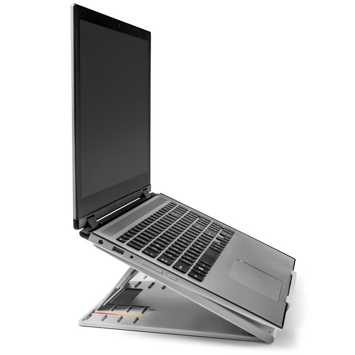 Kensington Rehausseur ergonomique et refroidissant pour ordinateur portable Easy Riser Go avec SmartFit - Hauteur réglable jusqu'à 180 mm - Compatible écrans jusqu'à 17 pouces
