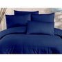 BigBuy Home Parure de couette Bleu foncé King size 3 pièces