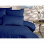 BigBuy Home Parure de couette Bleu foncé King size 3 pièces