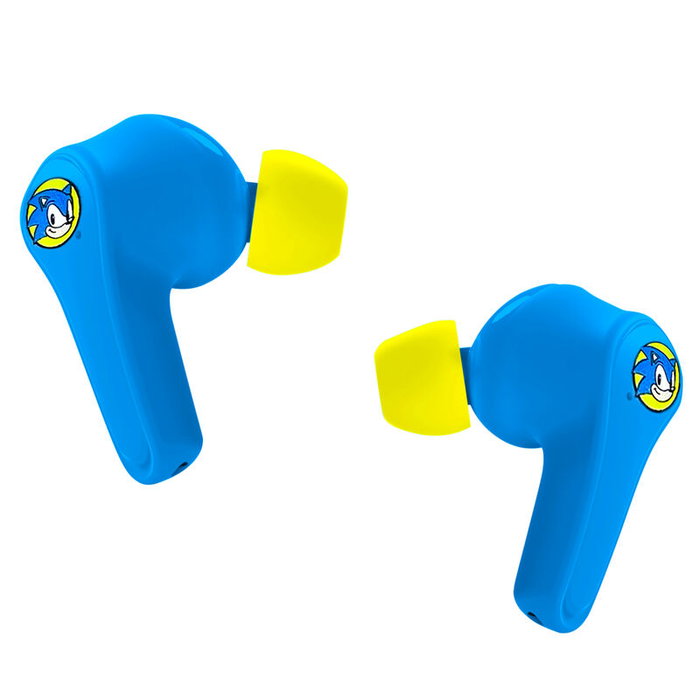SEGA Auriculares sans fil Bluetooth True Wireless pour enfants thème Sonic the Hedgehog, Bluetooth 5.0, 6h autonomie