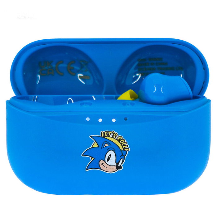 SEGA Auriculares sans fil Bluetooth True Wireless pour enfants thème Sonic the Hedgehog, Bluetooth 5.0, 6h autonomie