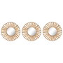 Ensemble de miroirs Home ESPRIT Naturel Scandi 20 x 2 x 20 cm (3 Pièces)