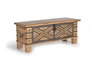 GINER Y COLOMER - Buffet en bois de manguier massif avec détails métal repoussé - Finition naturelle - 46 x 116 x 40 cm