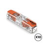 Wago Connecteur rapide en ligne avec levier 2 voies, 450 V, 32 A, 10 unités