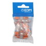 Wago 221-412 Connecteur rapide en ligne avec levier 2 voies, 0,2-4 mm², 450V 32A, transparent, 8,1x35,5x8,9mm, lot de 10