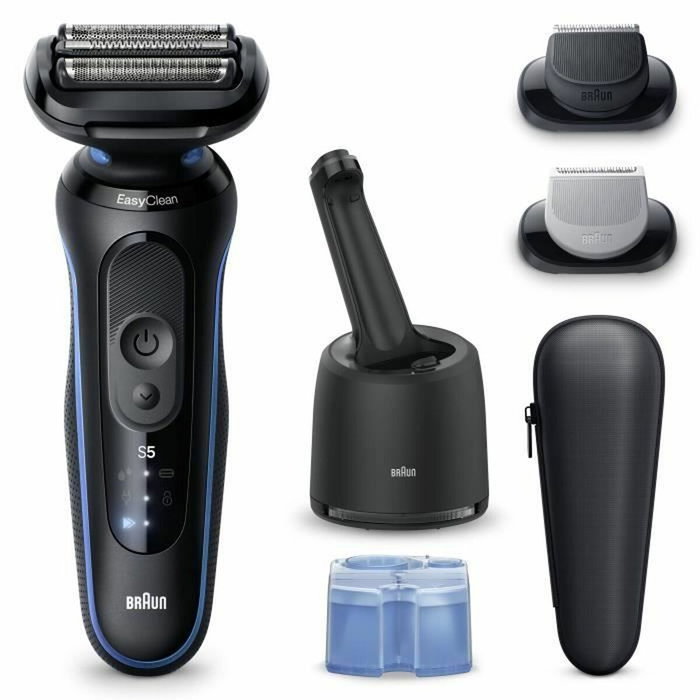 Braun Series 5 - Rasoir électrique Noir et bleu - Autonomie 50 min - Charge rapide 5 min