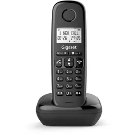 Gigaset BASIC 100 Noir - Téléphone sans fil mono avec écran LCD rétroéclairé 1.5", haut-parleur mains-libres, bloqueur d'appels et autonomie jusqu'à 190h