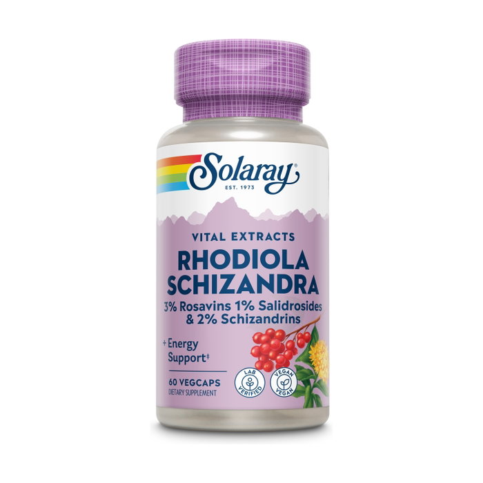 SOLARAY Rhodiola & Schizandra 500mg, 60 capsules végétales SOLARAY Rhodiola & Schizandra 500mg, 60 capsules végétales