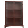 BigBuy Home Vitrine avec Double Porte en Cristal Tuile Verre et Fer