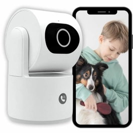 Konyks Camini Care 2 - Caméra de surveillance intérieure Wi-Fi avec sirène et bouton d'appel vidéo