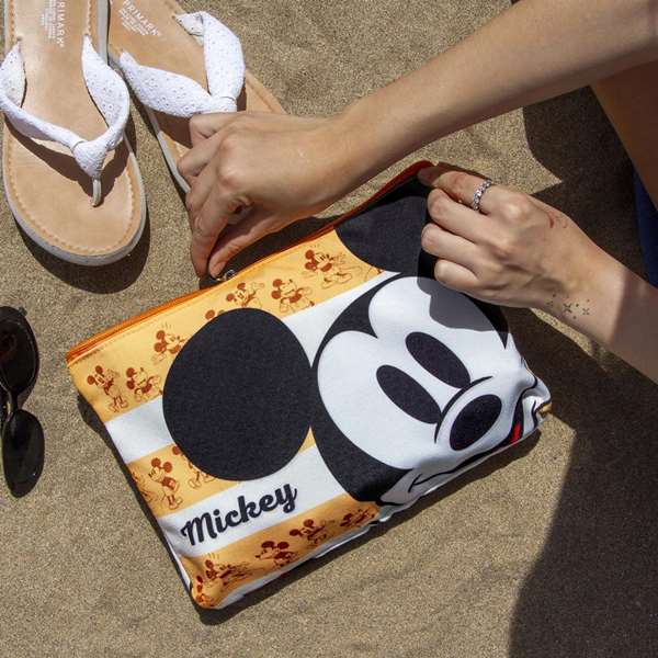 Karactermania Nécessaire Mickey Soleil Orange pour plage, 1 compartiment, dimensions 22.5 x 30.5 x 2 cm