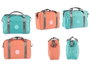 Berilo Sac Voyage avec Anse Turquoise Rose 14 x 34 x 44 cm (Set de 12)