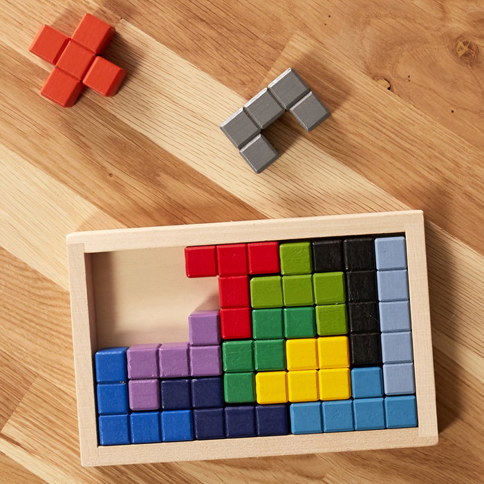 Jeux 2 momes Puzzle Tetris de bois Montessori Jeux 2 momes Puzzle Tetris de bois Montessori