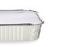 Kinvara Set de 2 Plateaux Creux en Aluminium avec Couvercle 21x6x30.5 cm Argent (Set de 24)