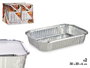 Kinvara Set de 2 Plateaux Creux en Aluminium avec Couvercle 21x6x30.5 cm Argent (Set de 24)
