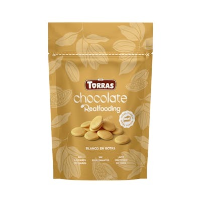 TORRAS Realfooding Couverture en Gouttes Blanches 200 g TORRAS Realfooding Couverture en Gouttes Blanches 200 g