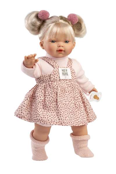 Llorens - Muñeca Roberta Llorona - Poupée avec son 33 cm - Corps en tissu - Fonctionne avec piles (incluses) - Langue du produit: Espagnol
