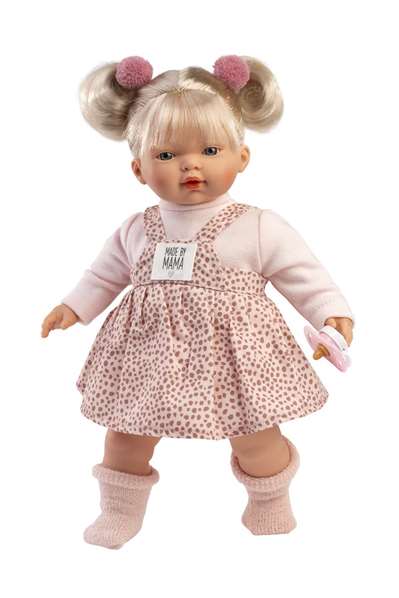 Llorens - Muñeca Roberta Llorona - Poupée avec son 33 cm - Corps en tissu - Fonctionne avec piles (incluses) - Langue du produit: Espagnol