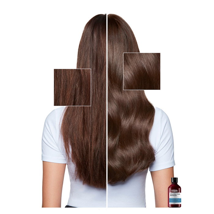L'Oréal Professionnel Paris Shampoing Vitamino Color Spectrum Blue 300 ml - Correction des reflets chauds pour cheveux colorés