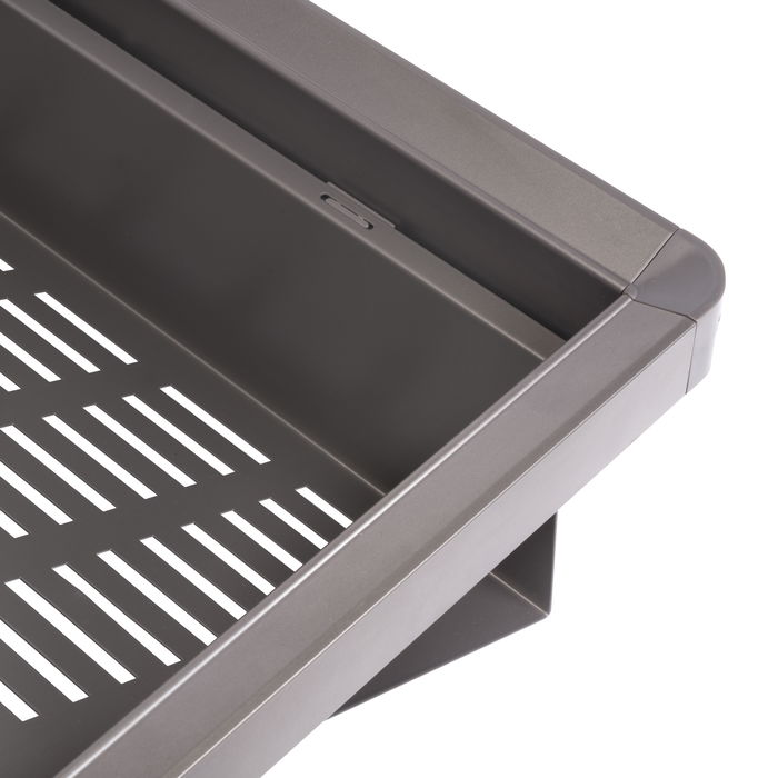 Emuca Kit de range-chaussures extractible pour armoires Quartz, réglable, module 900mm, Acier, aluminium et plastique, Titane