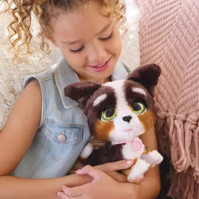 Furreal Friends - Jouet interactif Chiot Grand Marcheur 23 cm avec laisse - Animal de compagnie électronique qui marche et émet des sons
