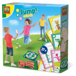 Ses Creative Jeu de cartes Jump! Animals Sauts à l'élastique, défi amusant pour enfants de 3 ans et plus, 2 joueurs ou plus, cartes multicolores