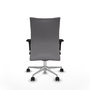 Piqueras Y Crespo Silla Albacete confidente Gris avec mécanisme Sincro et base aluminium