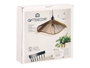 Giftdecor Lampe de Plafond 35 cm Vuelo Corde Métal Papier Plastique Noir Marron (Set de 6)