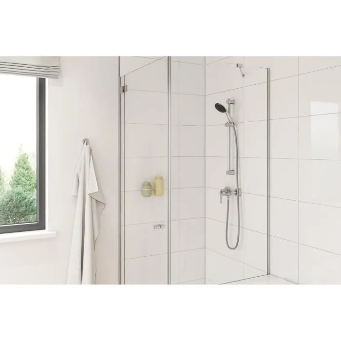 GROHE Ensemble de douche Vitalio Start 110 27942001 avec pommeau 1 jet, barre 60 cm, flexible 1,75 m et technologie économie d'eau - Chromé