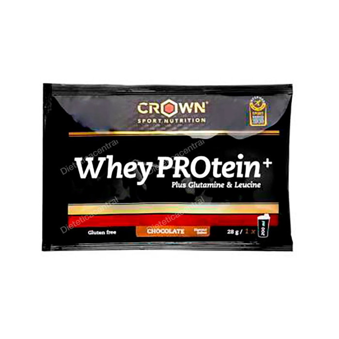 CROWN SPORT NUTRITION Whey Protein+ 26 g - Complément alimentaire protéiné, concentré de protéines de lactosérum au goût chocolat CROWN SPORT NUTRITION Whey Protein+ 26 g - Complément alimentaire protéiné, concentré de protéines de lactosérum au goût chocolat