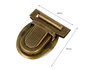 Innspiro Broche Tupi Ovalé Acier Or Vieil 37x32 mm, 2 unités