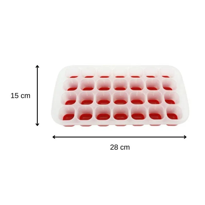 Fackelmann Lot de 3 bacs à glaçons roses - 28 glaçons par bac Fackelmann Lot de 3 bacs à glaçons roses - 28 glaçons par bac
