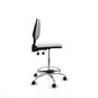 PIQUERAS Y CRESPO Tabouret Isso Asynchrone Tissu Blanc Structure chromée