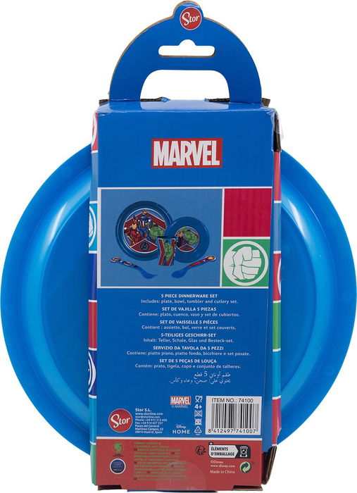 Licensing Ensemble Facile De 5 Pièces Dans Une Boîte Cadeau Avengers CZ11309 Vaisselle Enfant