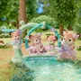 Sylvanian Families - 5801 - Set Bébés Biche et balancelle avec berceau, poupées articulées aux vêtements amovibles (couleur variable), jouet pour enfants dès 3 ans