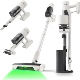 Roborock H60 Hub - Aspirateur balai sans fil avec station de vidage automatique - Autonomie 60 min - 115 AW - Batterie amovible