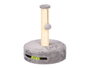 Mascow Arbre à chat colonne base ronde 34x44x34 cm gris marron plastique et tissu (Set de 4)