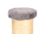 Mascow Arbre à chat colonne base ronde 34x44x34 cm gris marron plastique et tissu (Set de 4)