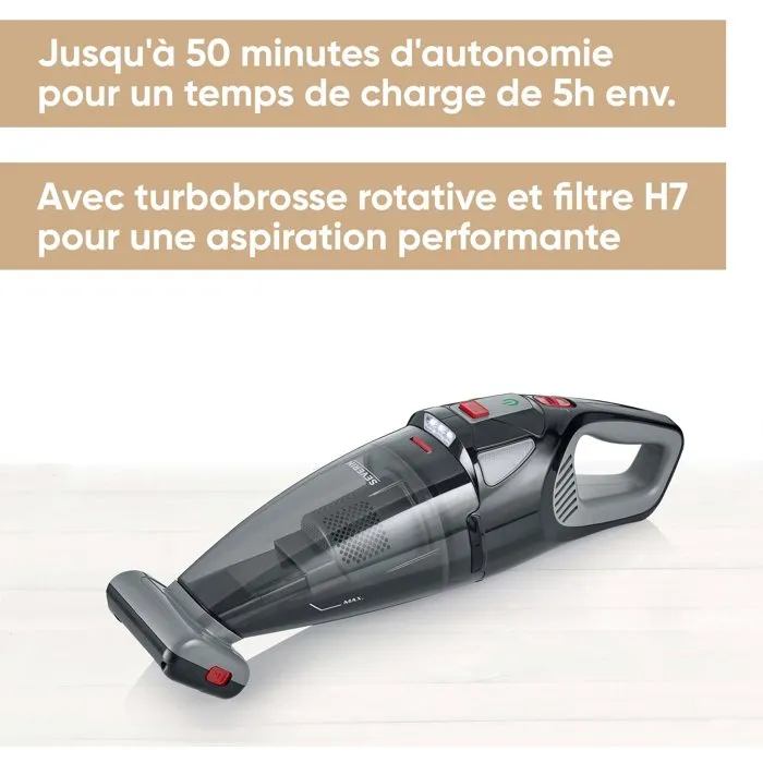 Severin HV7147 - Aspirateur main et balai 2 en 1 - 5500 Pa - Autonomie 50 min - Réservoir 650 ml - Noir/Gris/Rouge
