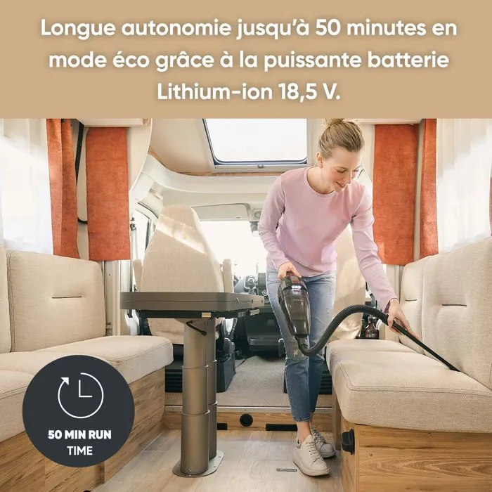 Severin HV7147 - Aspirateur main et balai 2 en 1 - 5500 Pa - Autonomie 50 min - Réservoir 650 ml - Noir/Gris/Rouge