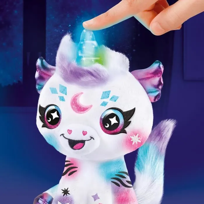 Canal Toys Peluche Licorne Cosmique à Personnaliser avec Corne Lumineuse AIR 028